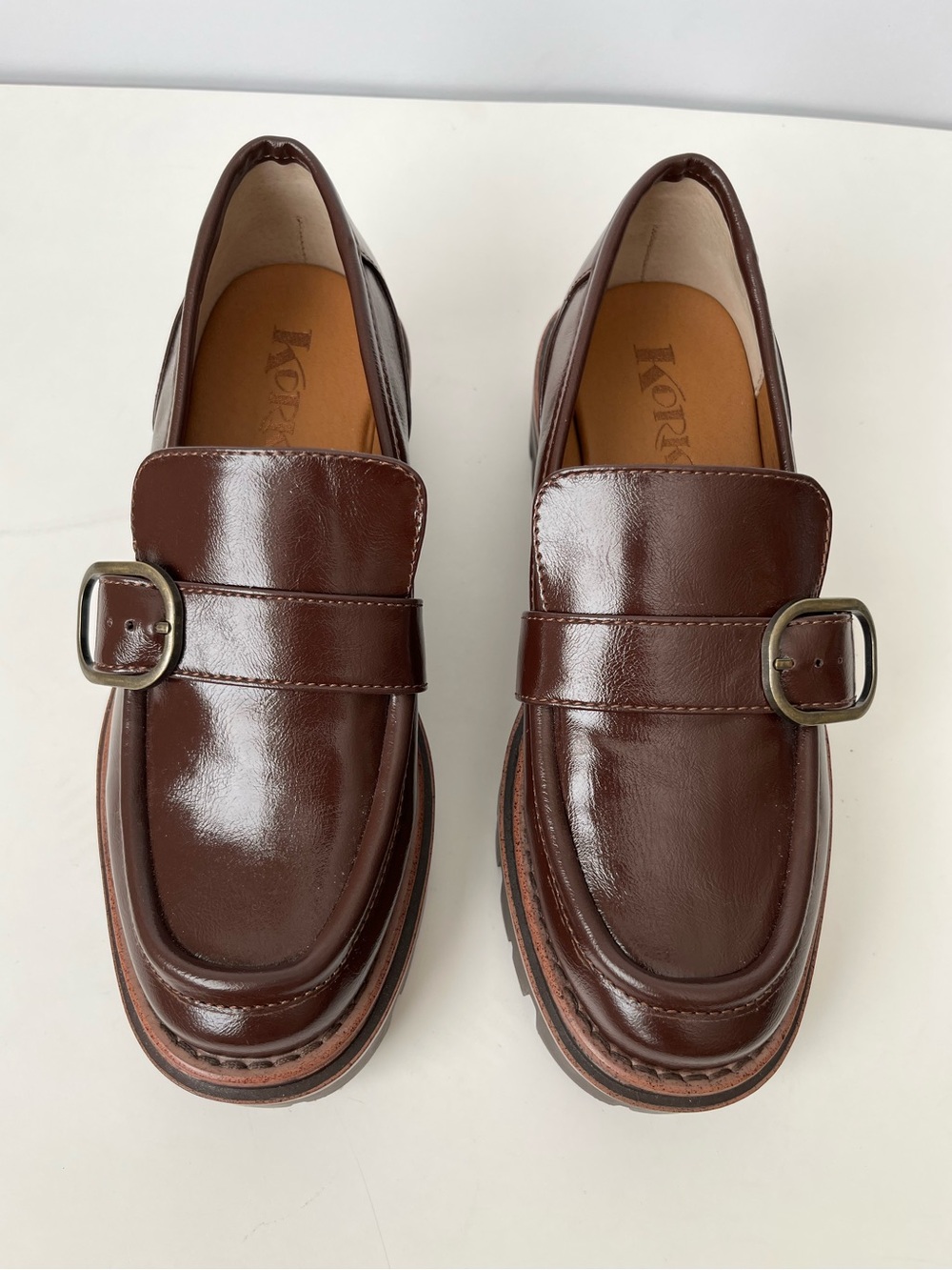 Korks by Kork Ease Vara Platform Loafers Brown NEW 6.5 - Picture 4 of 12